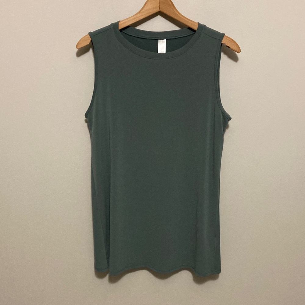 MarlaWynne Sleeveless Green Tank Top, Size Large